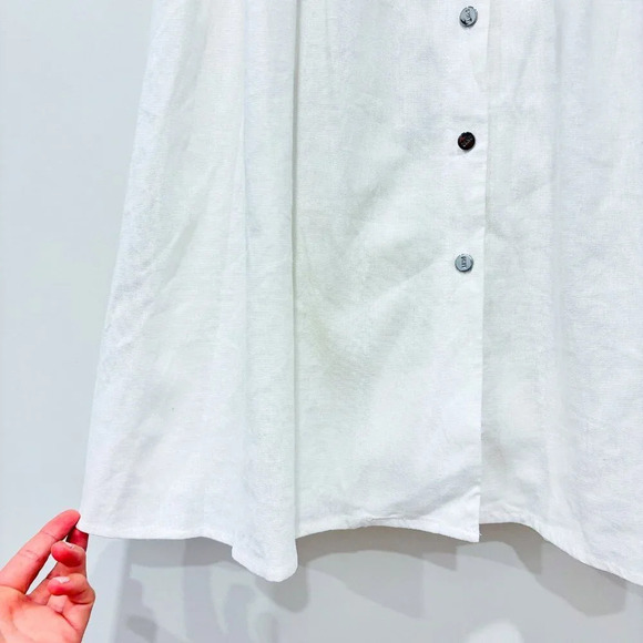 DKNY Women's Notched  Collar V-Neck Belted Shirtdress - Picture 7 of 9